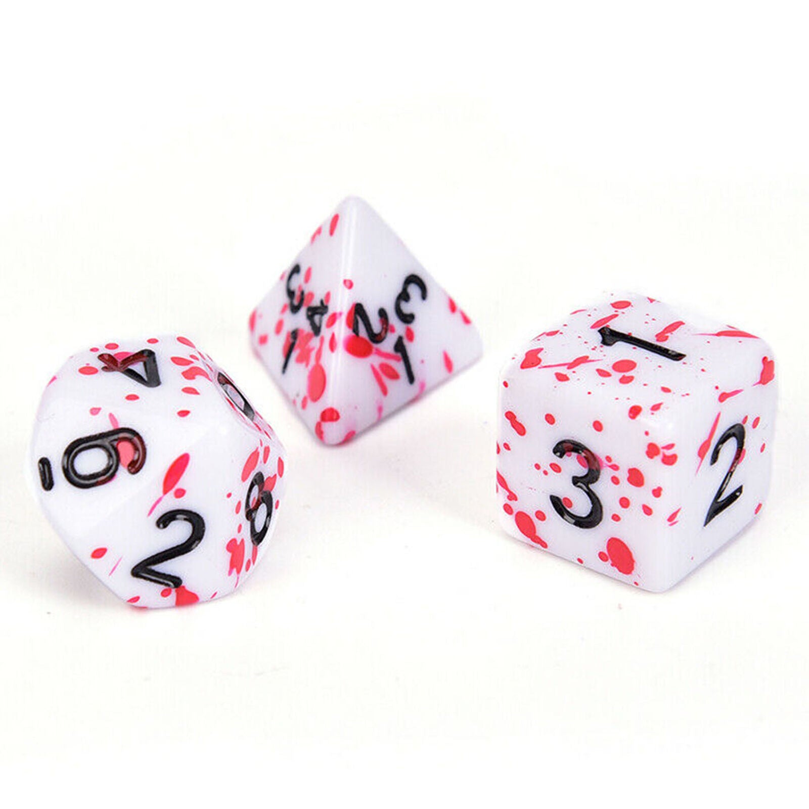 7Pcs/Set Polyhedral Games Dice Multi Sides Dice for Board Game Bloody