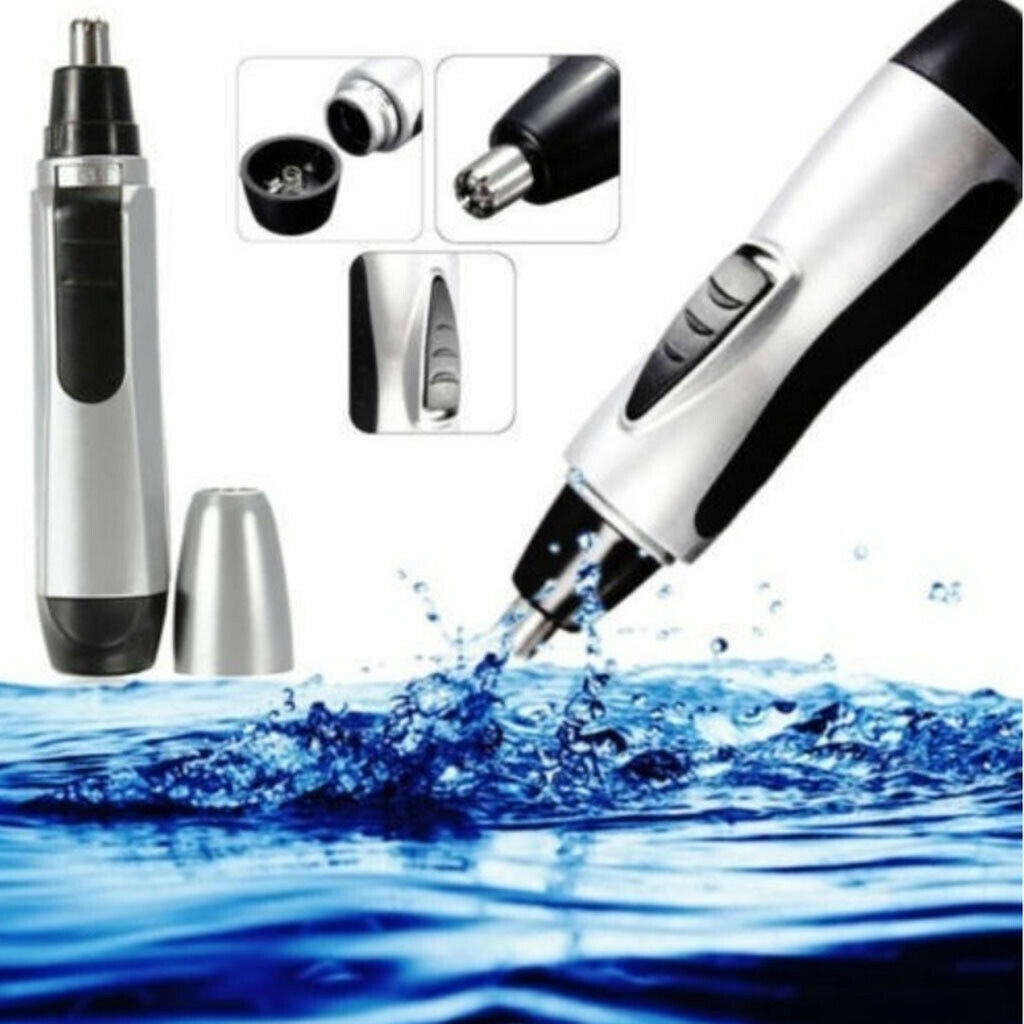 2Pcs Durable Electric Ear and Nose Hair Trimmer Shaver Clipper Remover Tools