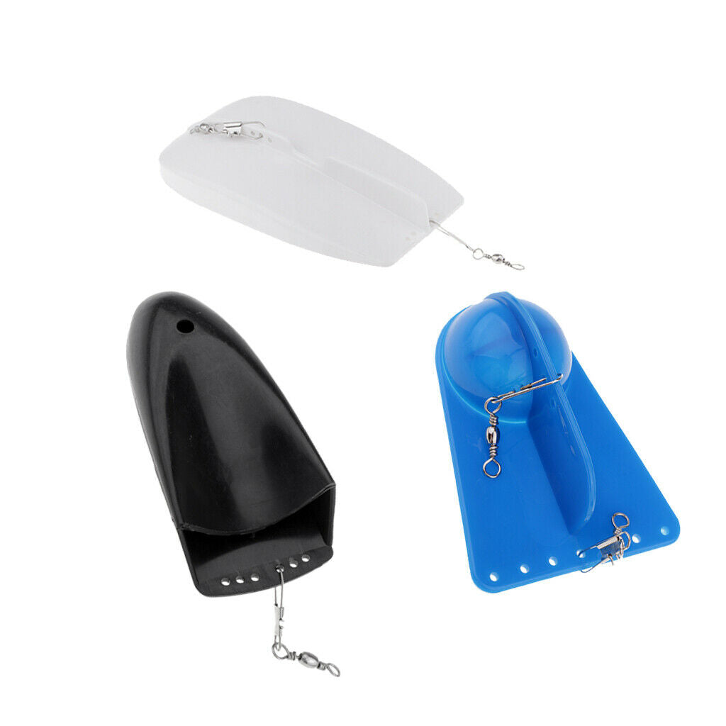 3pcs Trolling Planer Board Adjustable Diving Board White/Bule/Black