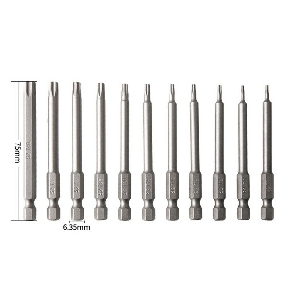 11pcs Torx Screwdriver Bit Set Magnetic Anti-Slip Drill Bit Set Screwdriver Head