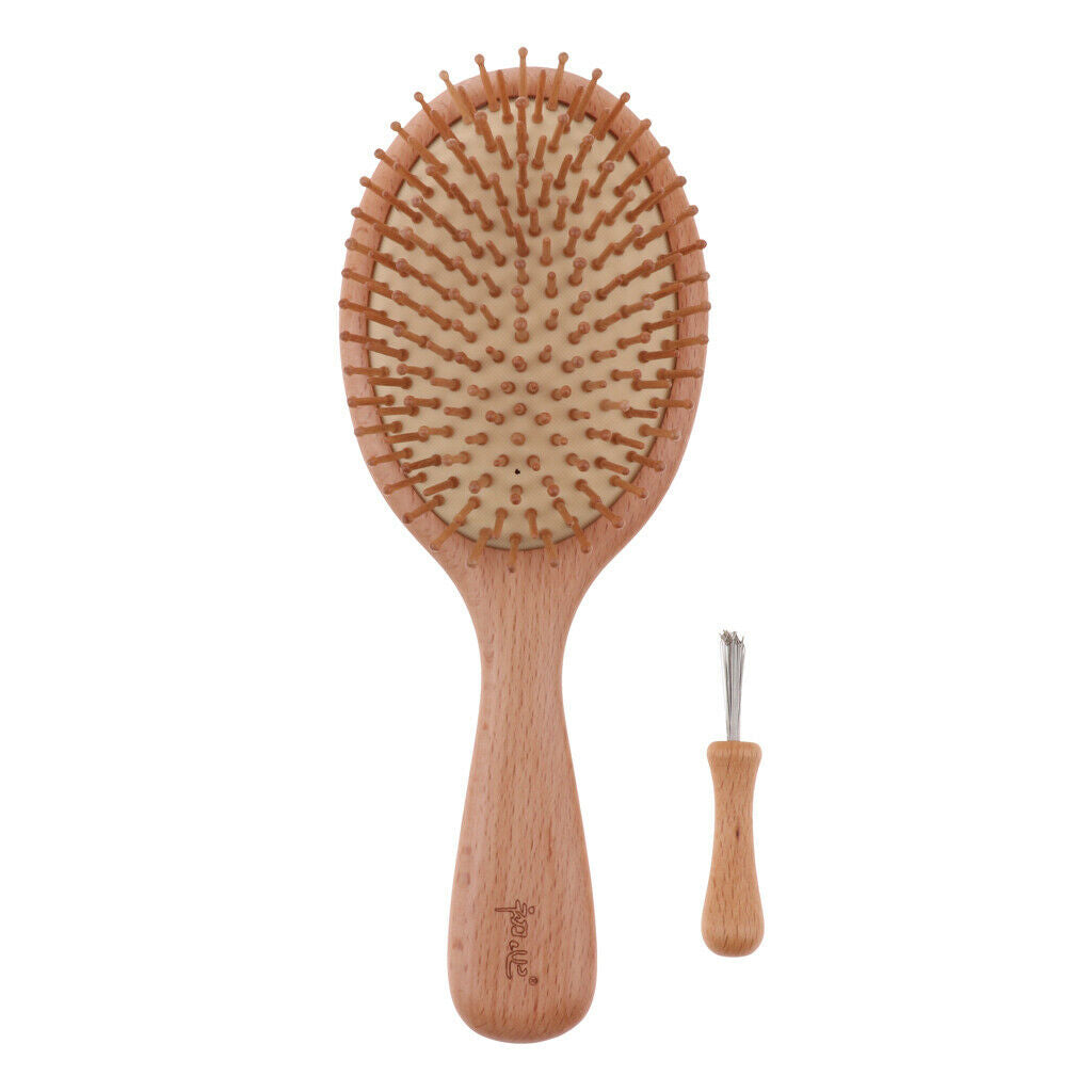 Wood Paddle Brush Massage Scalp Brush For Detangling Men Women Kids Hair 01