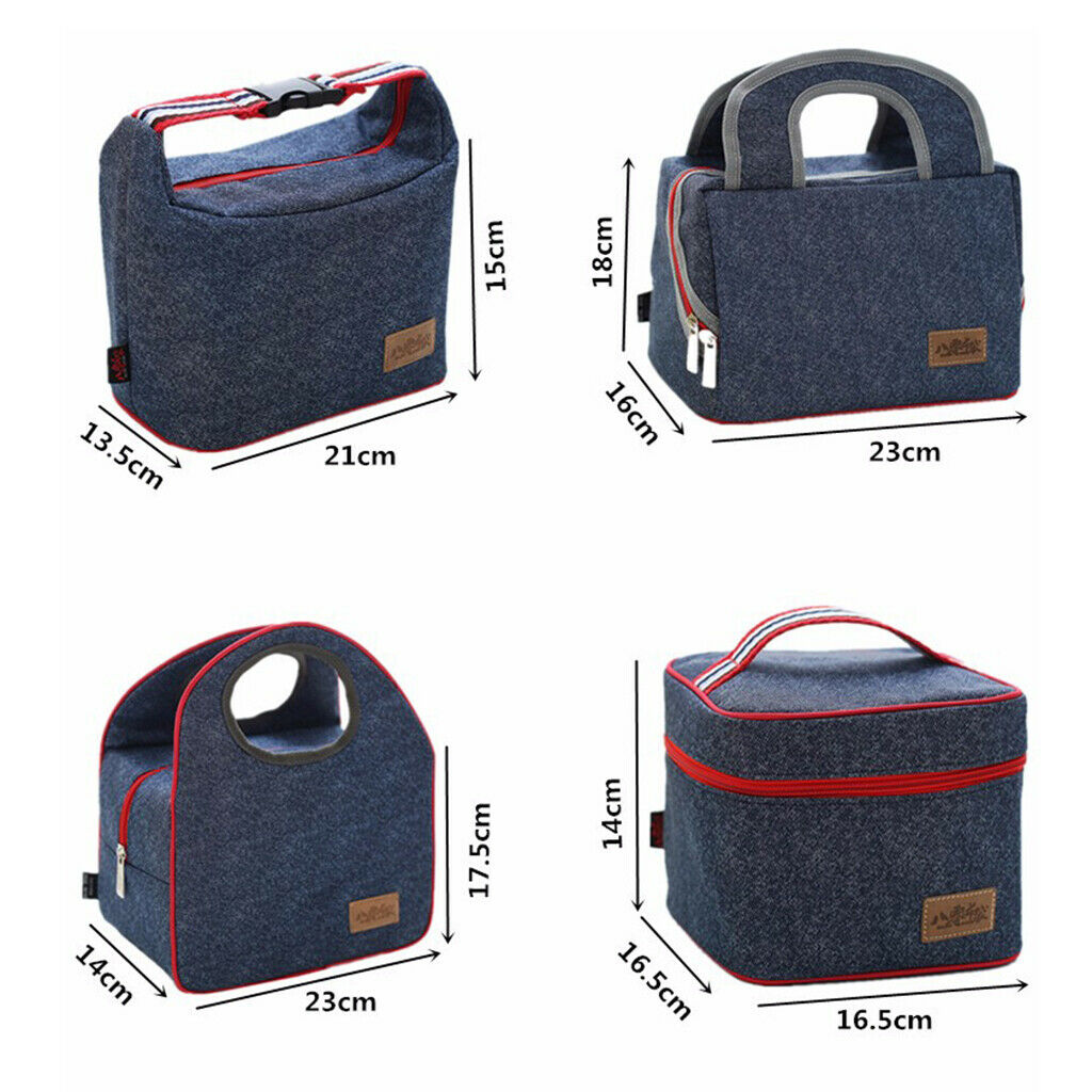 Portable Cooler Bag - Cooler Bag for Child Work Picnic - Dark Blue, #8 20x25cm