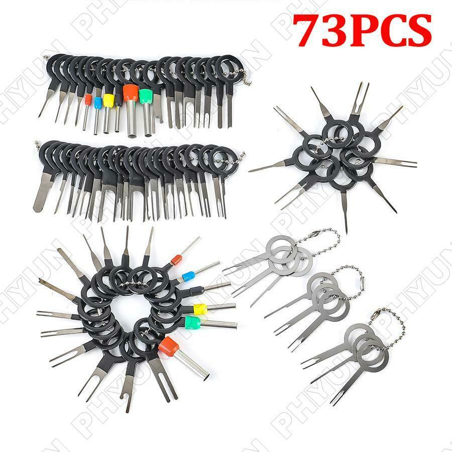 73 Pcs Wire Terminal Removal Tool Car Electrical Wiring Crimp Connector Pin Kit