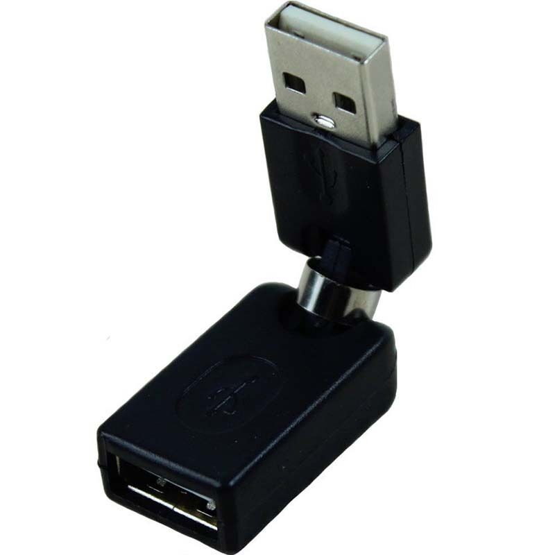 New USB 2.0 Male To USB Female 360 Degree Rotation Angle Extension Adapter Hot