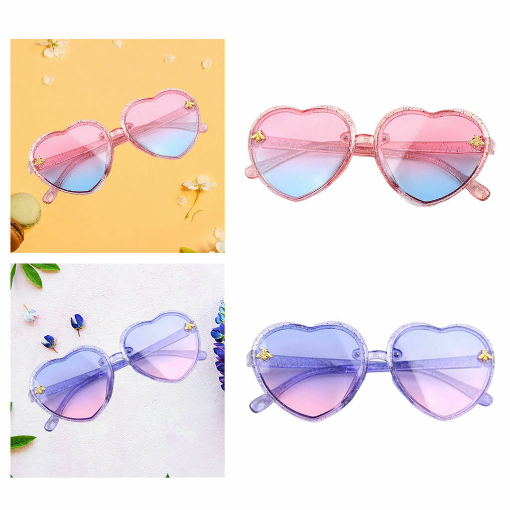 2x Heart Shape Kids Sunglasses Eyewear for Children Eyeglasses Eyeware