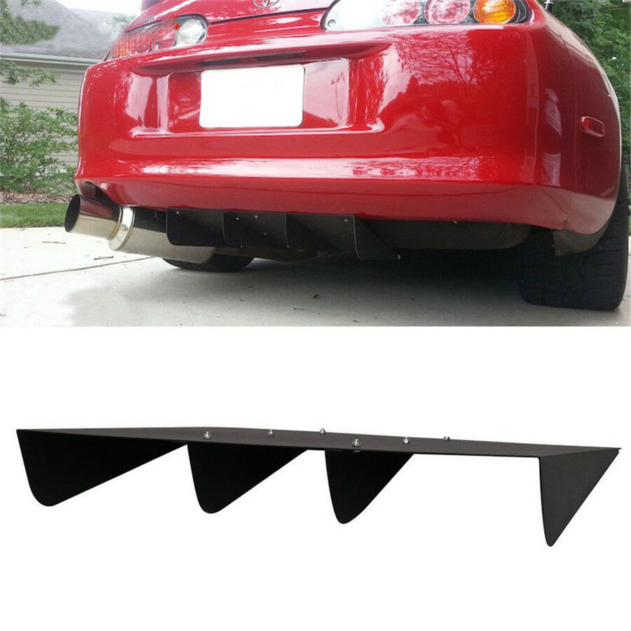 Personalized Modified 22"x19.3" Bumper Rear Lip 4 Fins Spoiler Stylish Design