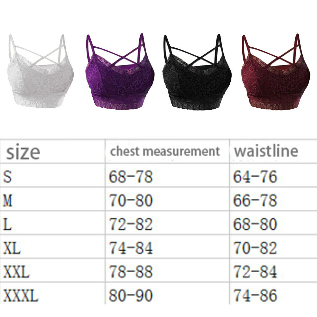 Women's Comfort Sexy Embroidered Lace Unpadded Push up Everyday Bra L