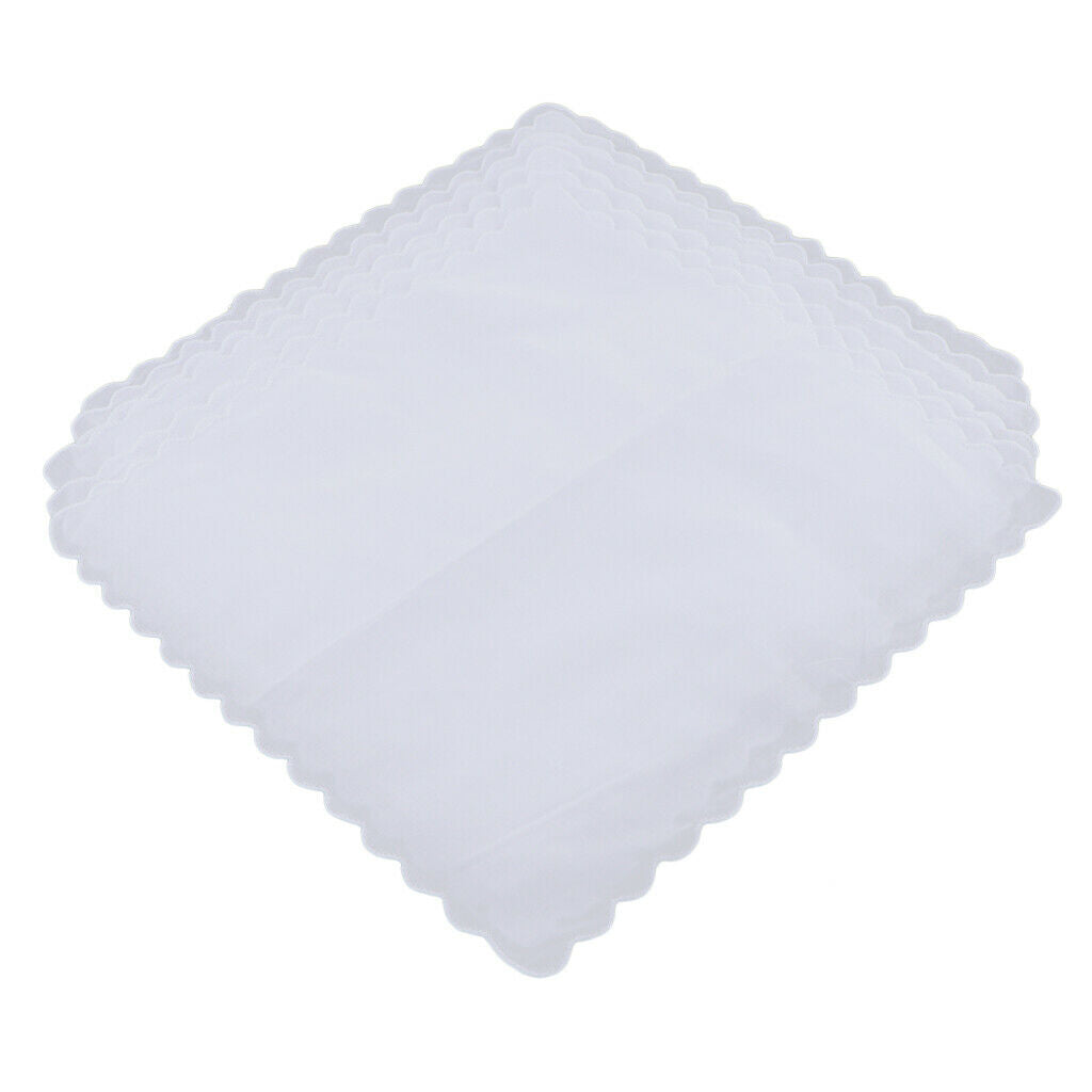 6x 100% Cotton DIY Blank Handkerchiefs Bridal Party Handkerchiefs