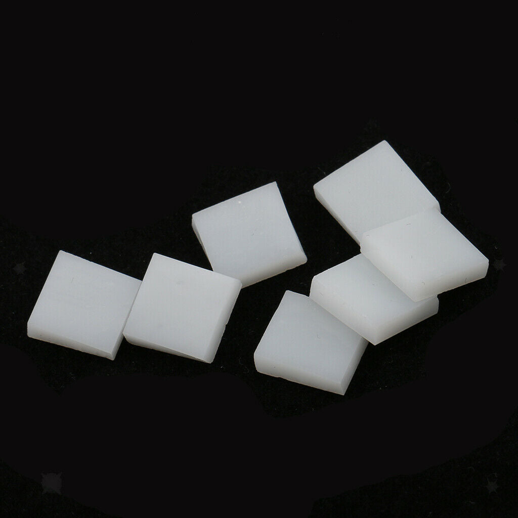 500Pcs Bulk White Square Glass Tiles Art Craft Mosaic Pieces for Handmade and