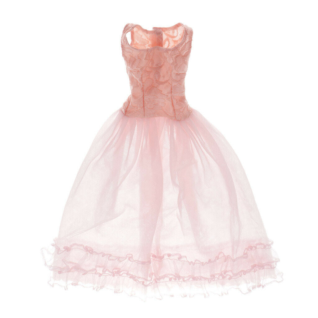 Lace Bridesmaid Dress Wedding Dress Party Evening Dance Gown for 1/3 Pink