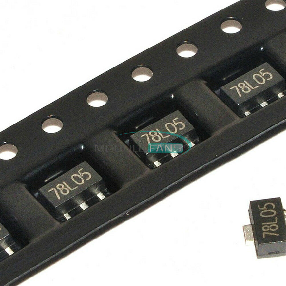 100PCS 78L05 L78L05 7805 5V 100mA Voltage Regulator SOT-89 SMD