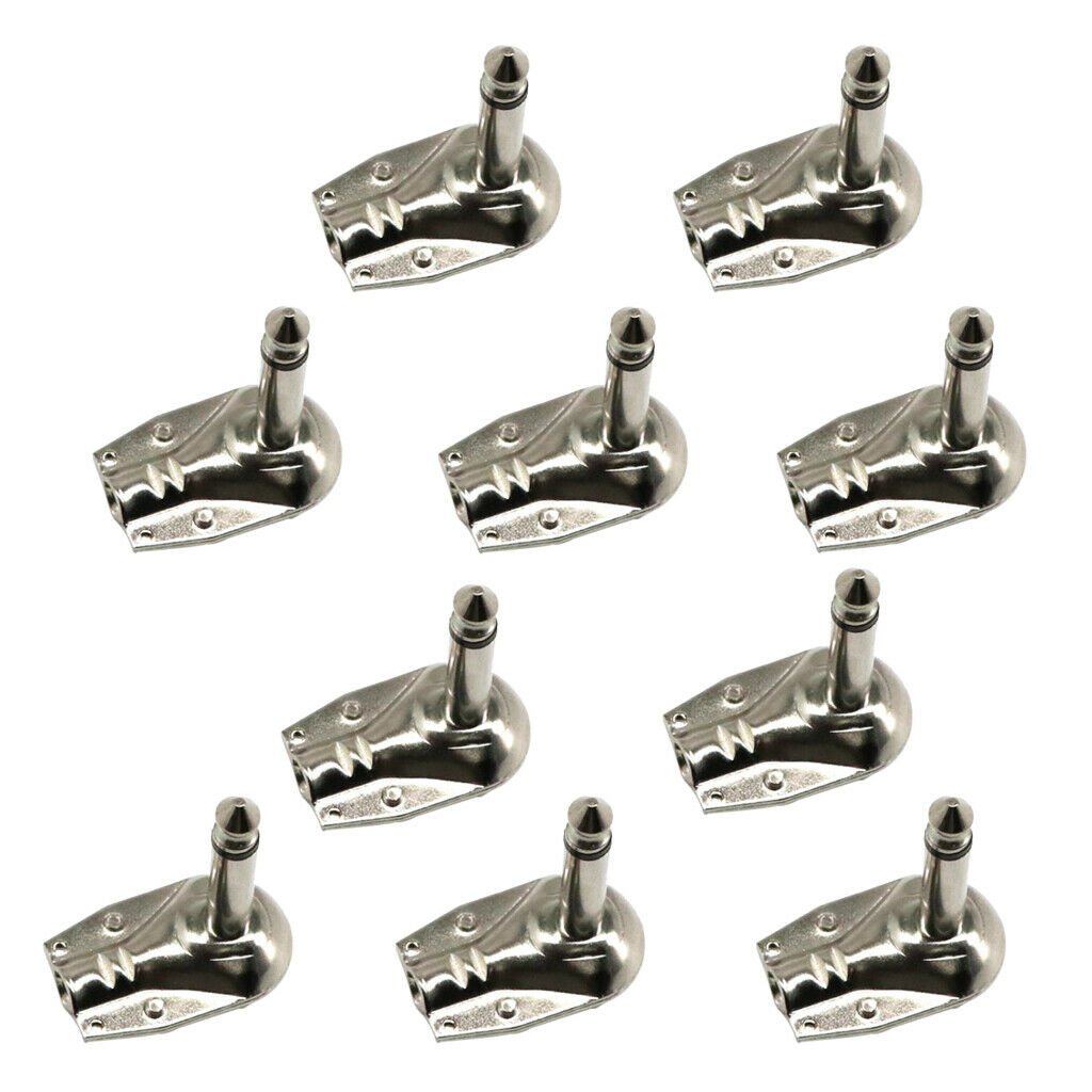 10-piece 6.35mm monaural right angle