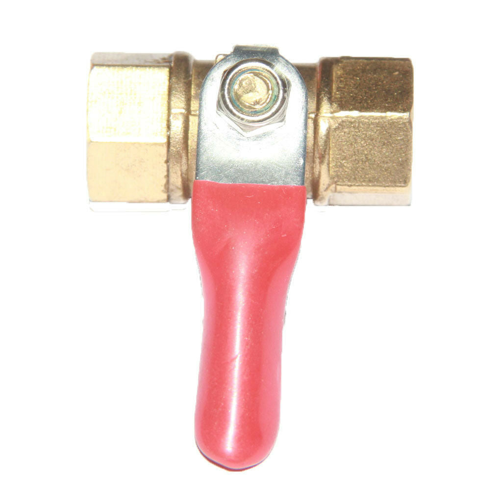 1/4 Male x Male Brass Pipe Ball Valve Water/Air Fluid Connector Fitting