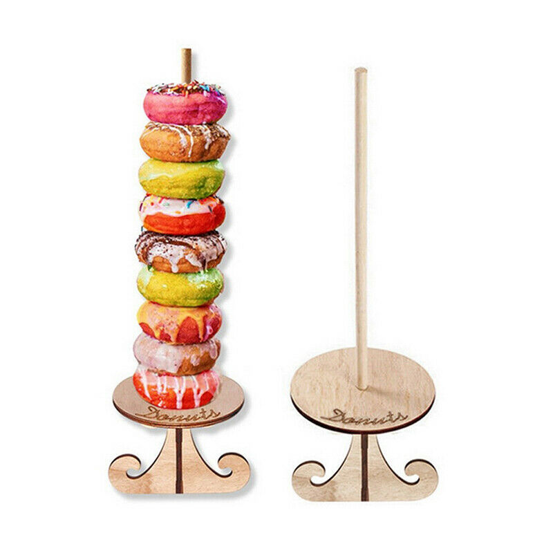 Wooden Donut Display Stand Rack DIY Wall Doughnut Dessert Rack Birthday Deco| TL