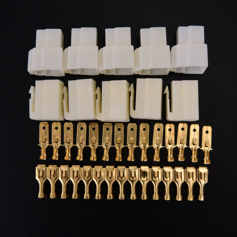 6.3mm 3pin automotive electrical wire connector male female cable termina plugDD