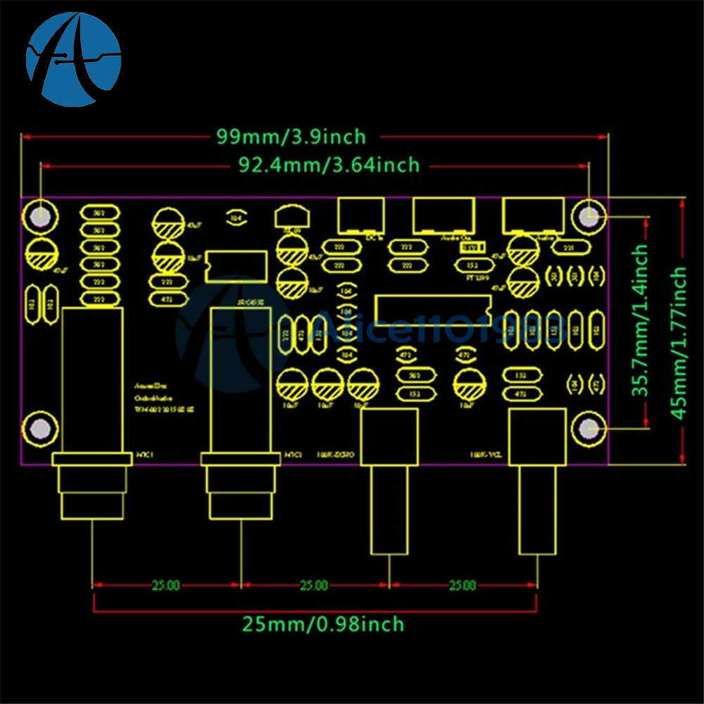 PT2399 NE5532 Microphone Amplifier Board Preamplifier Reverberation Panel