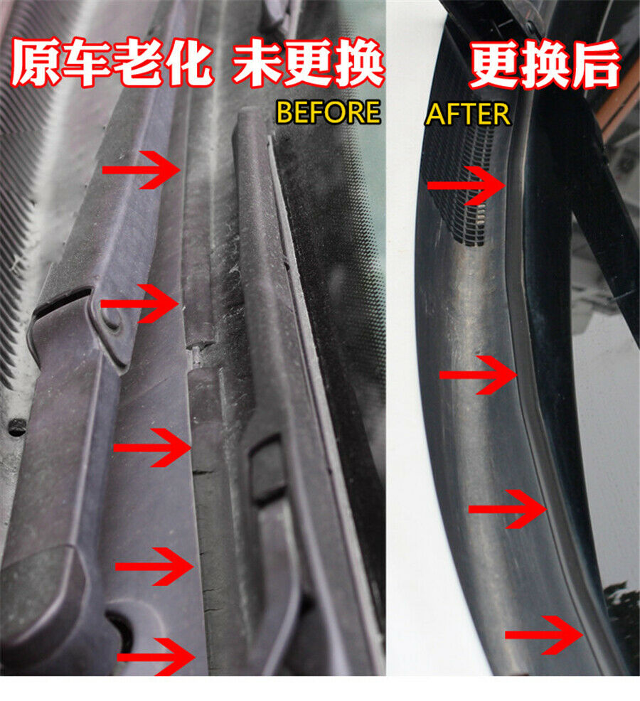1.8M Universal Rubber Under Front Windshield Wiper Plastic Panel Sealed Strips