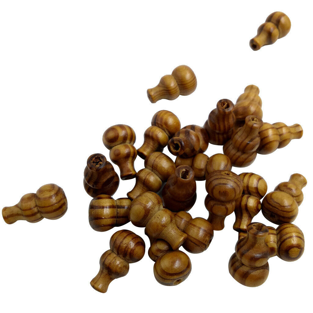 25pcs Calabash Gourd Natural WOODEN BEADS Spacer Fashion Jewelry Making 27mm