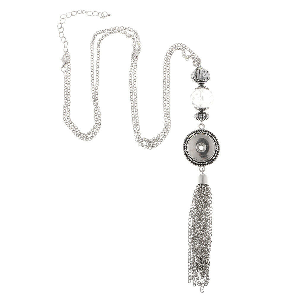25cm Fashion Women Necklace Pendant Fit 18mm Snap Button Jewelry