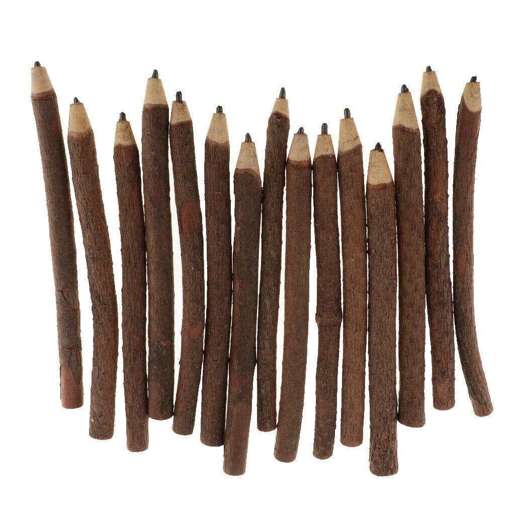 Twigs & Branches Pencils- 15 Wood Log Pencils Kids Students Gift Party Favor
