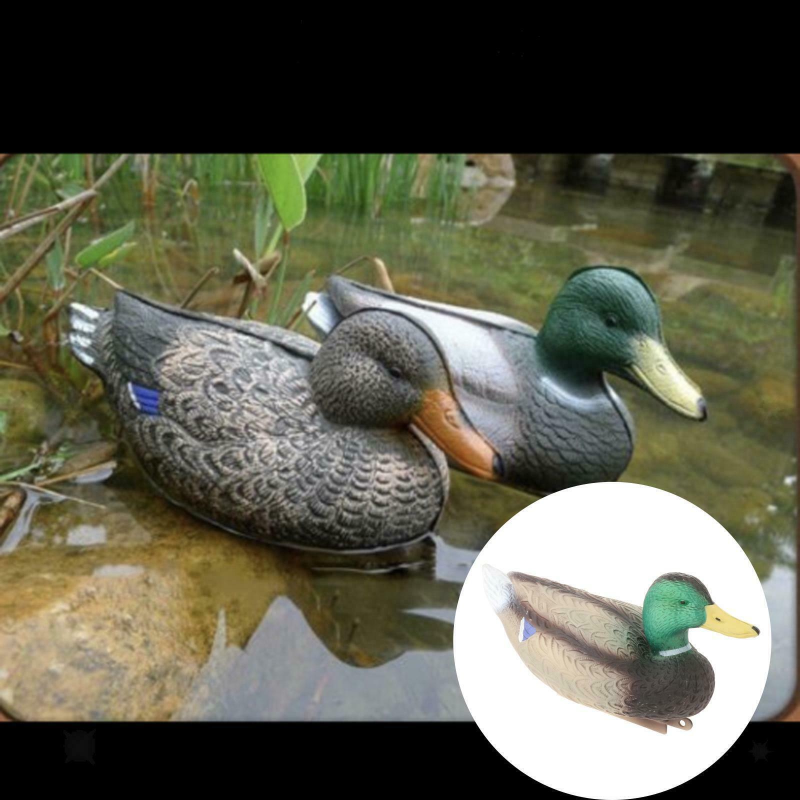 Lifelike Mallard Duck Decoys Floating Hunting Shooting Animals Pond Pool