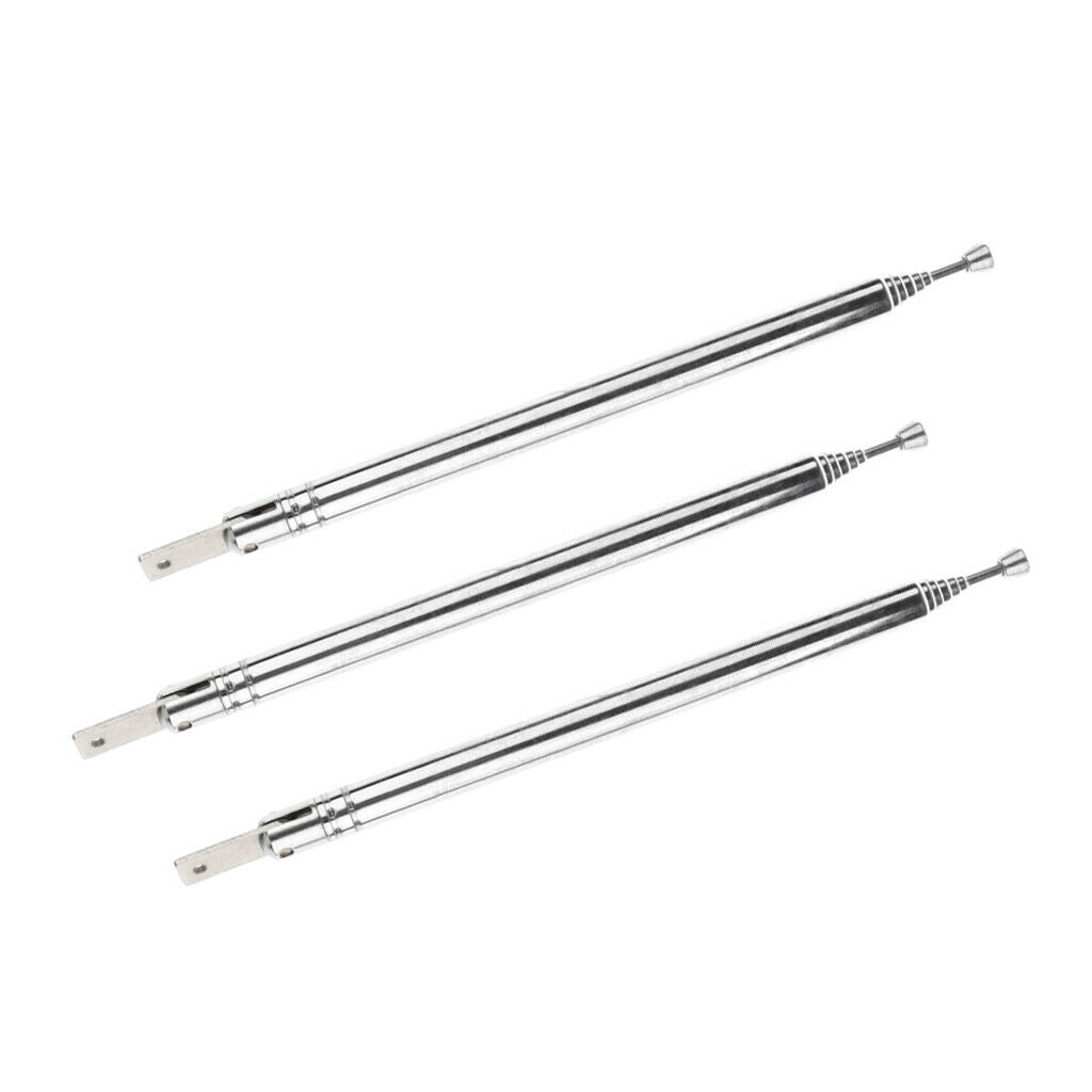Premium Radio Stainless Steel Replacement Telescopic Antenna 7 Section (Pack of