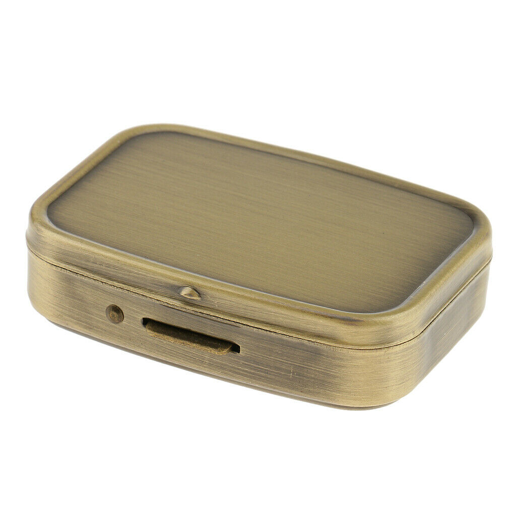 Retro Mini Storage Box Compact Pill Box Travel Portable Organizer