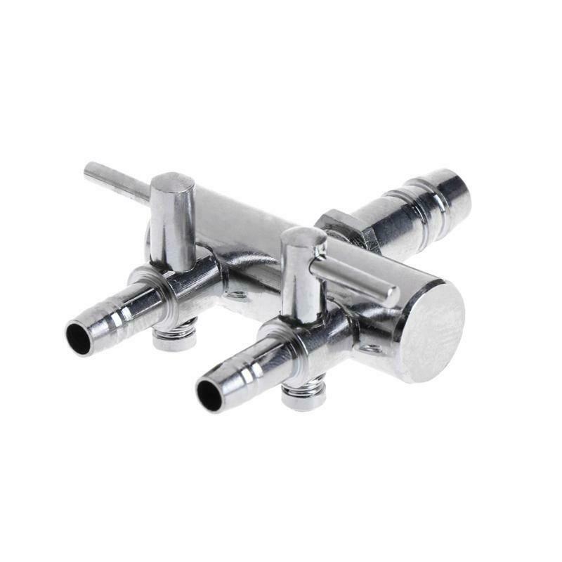 2 Way Aquarium Fish Tank Air Pump Stainless Steel Lever Control Switch Valve New