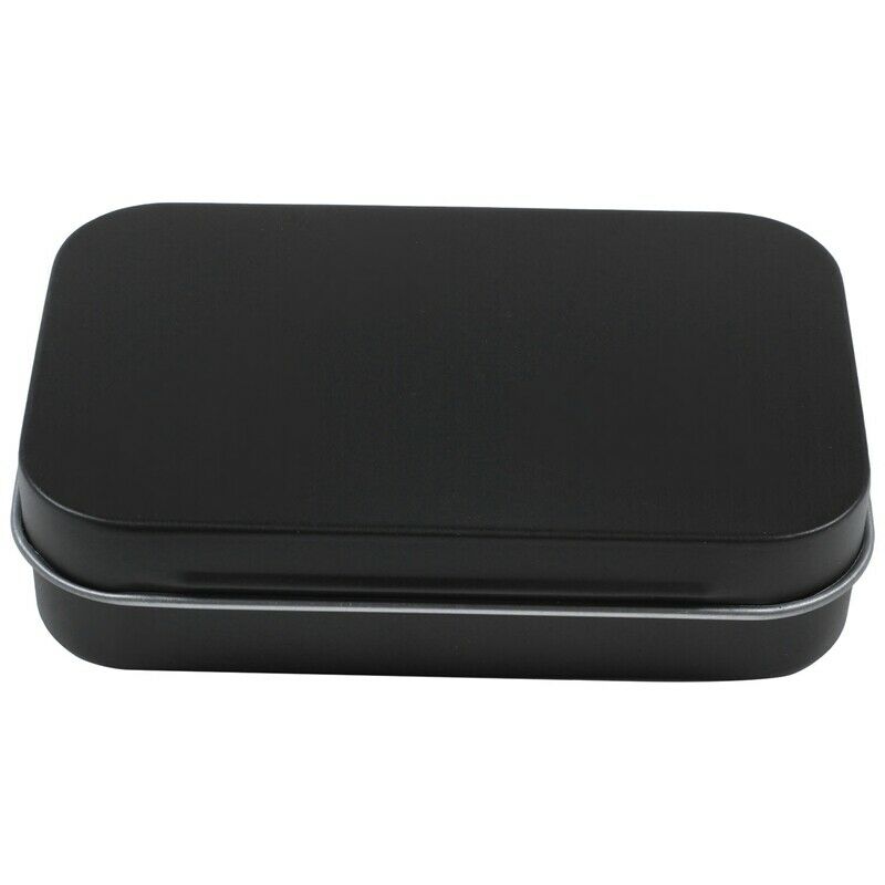 95x60x21mm Black Tin Box Black Metal Box With Matte Candy Box Small Box Q2M5