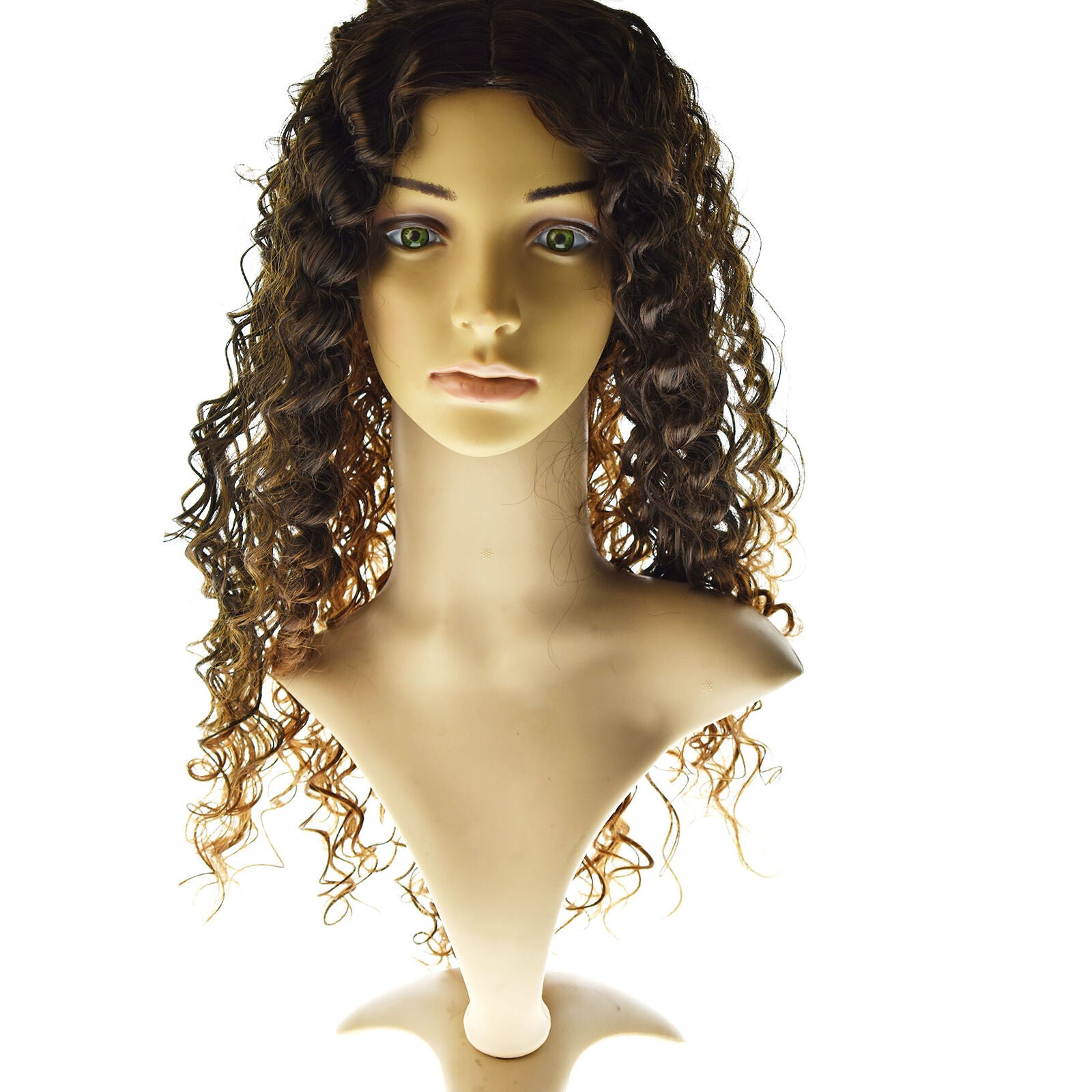 Short Curly Lace Front Hair Wig Ombre Brazilian Water Wave Pre Plucked Women