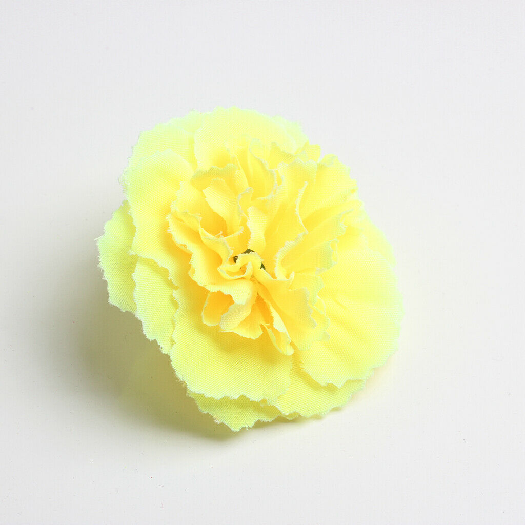 20 Pieces Artificial Silk Azalea Flower Heads Buds yellow