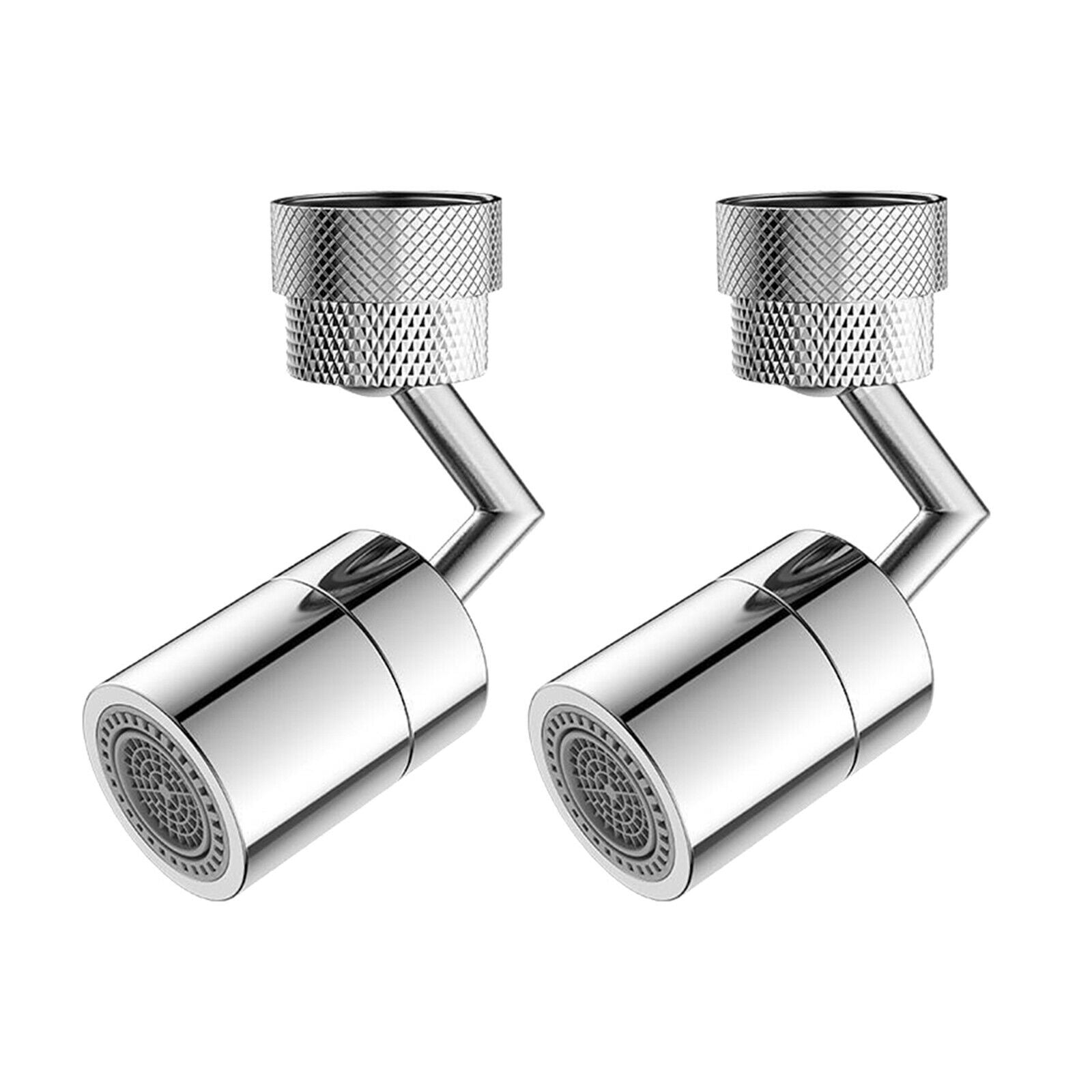 2Pcs Rotating Faucet Moveable Toilet Splash-proof Flexible Spray Tap Head