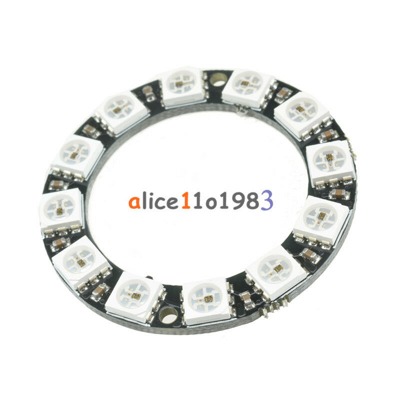 5Pcs RGB LED Ring 12Bit WS2812 5050 RGB LED + Integrated Drivers For Arduino