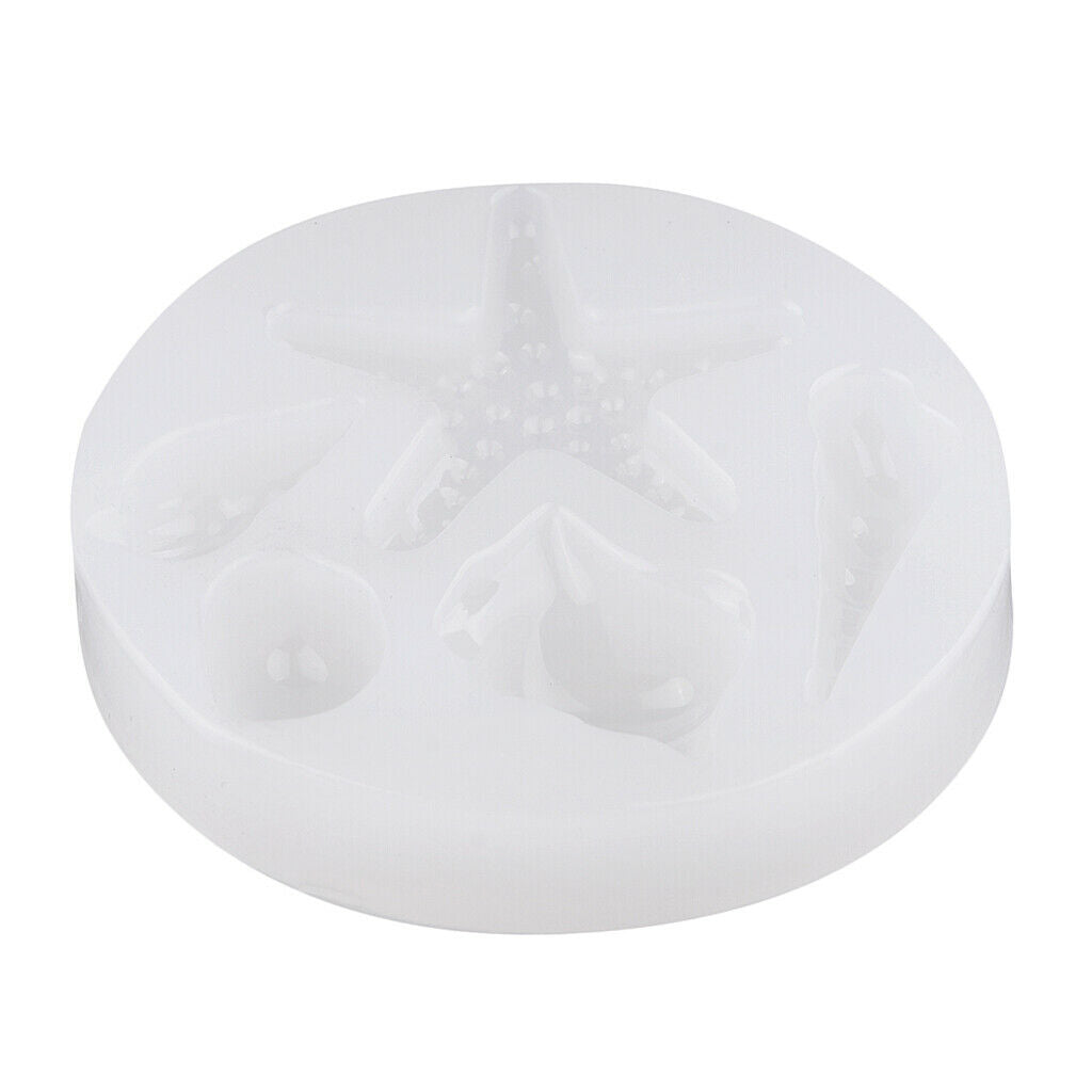 1 Set 5 Style Sea Figures Silicone Mold For Sponge Cake Mousse Dessert