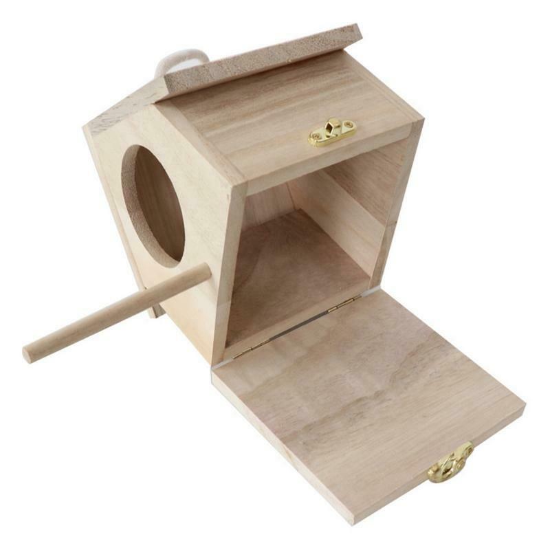 Wooden Bird House Hanging Nest Outside for Hummingbirds Finch Garden Patio Decor