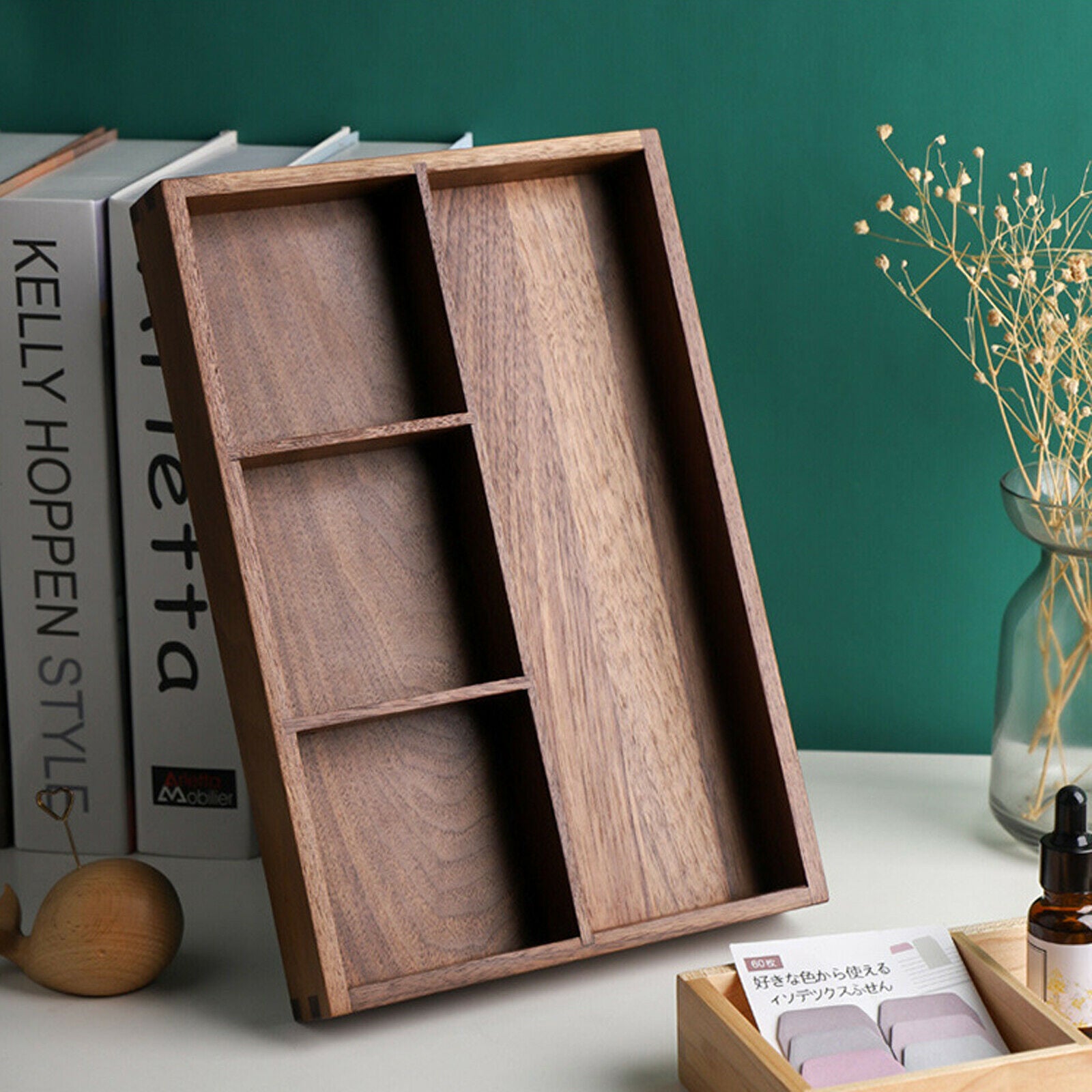 Large Wooden Storage Box Jewelry Organizer Necklace Display Gift Wood Container