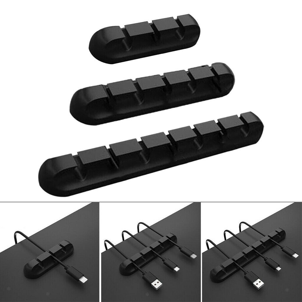 3x Assorted Earphone Cable Clip Holder Cord Management Organizer Winder