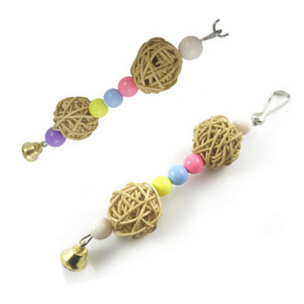 Multicolor beads bird toys pets toys bird ladder Parakeet swing drill  .l8