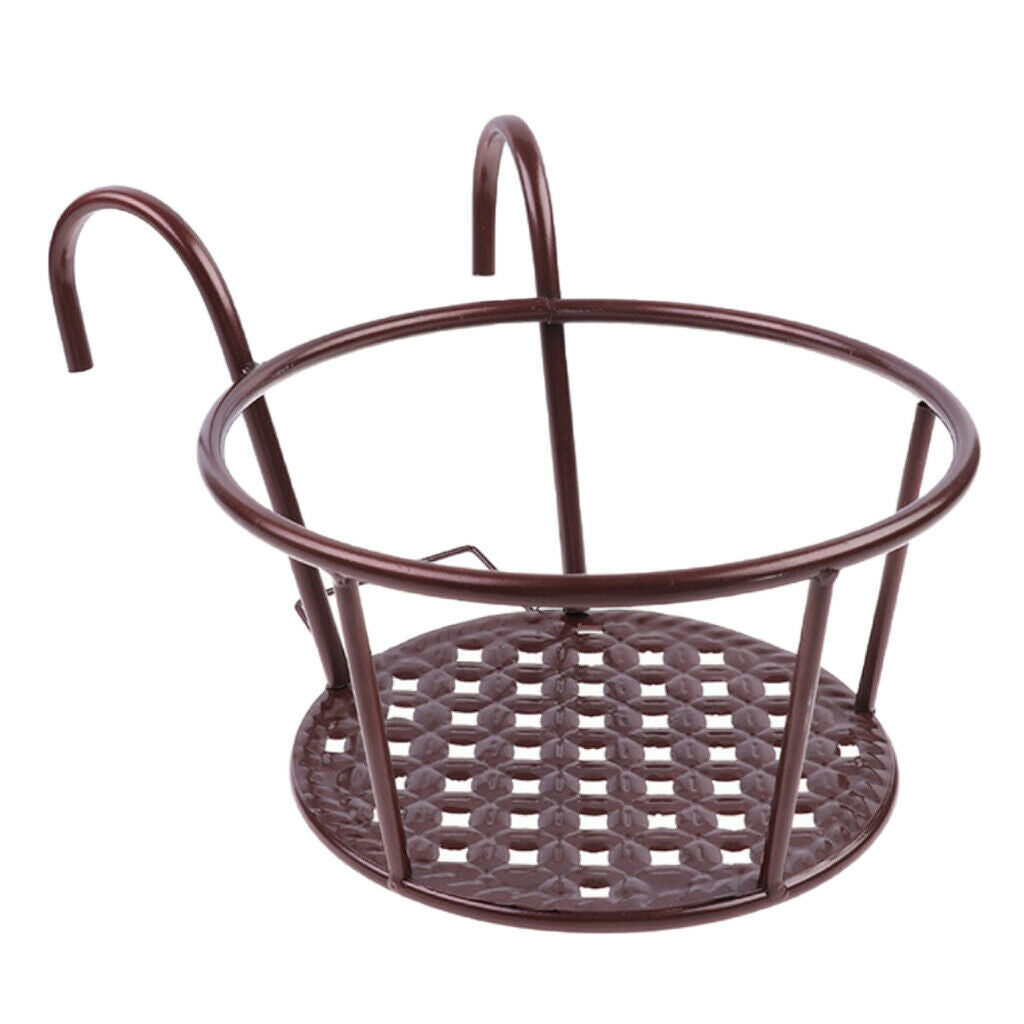 2x Potted Flower Hangin Basket Heavy-duty Planter Holder for Porch 22cn Dia.