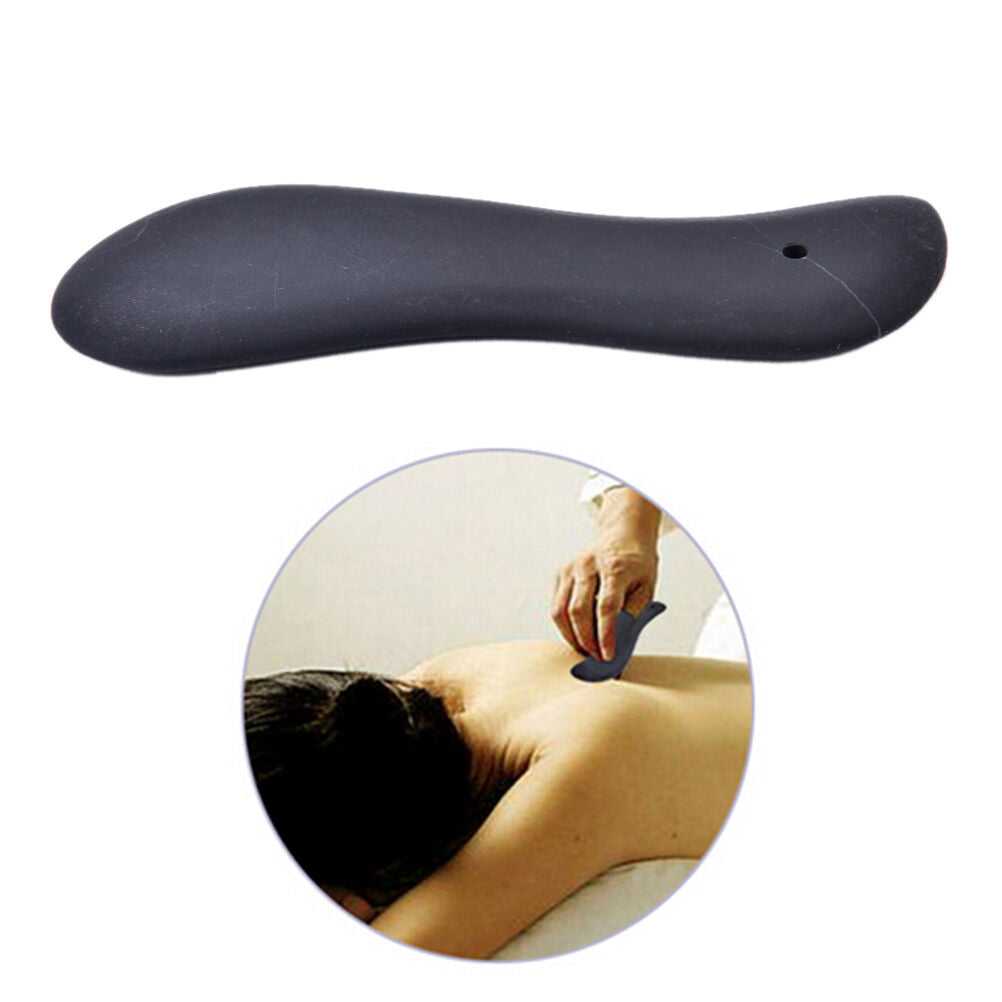 Black Bian Stone Massage Gua Sha Plate Tool Natural Health Scrape Therapy .l8