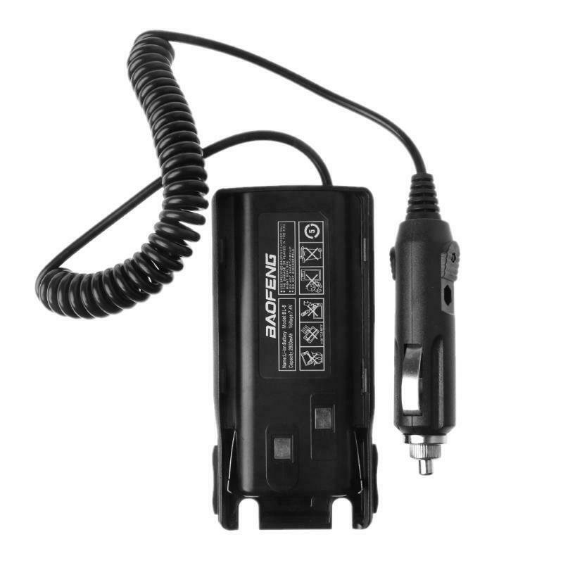 Car Charger Battery Eliminator Adapter For Baofeng UV-82 Radio Walkie Talkie