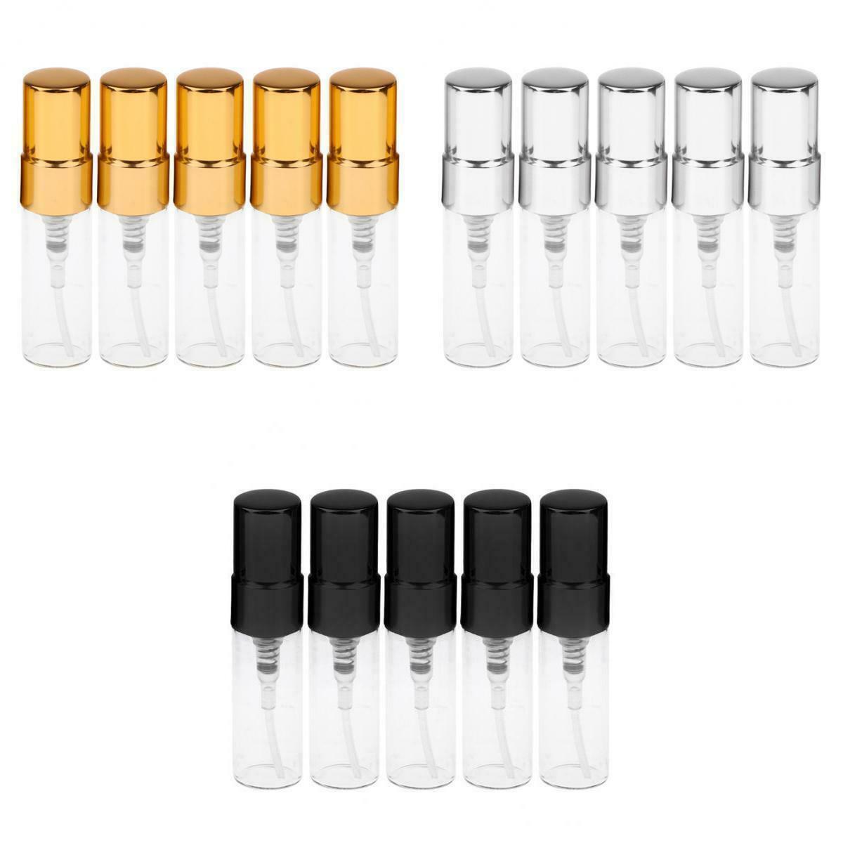15x Mini Empty Perfume Aftershave Spray Bottles Travel Fine Mist Sprayer 3ml