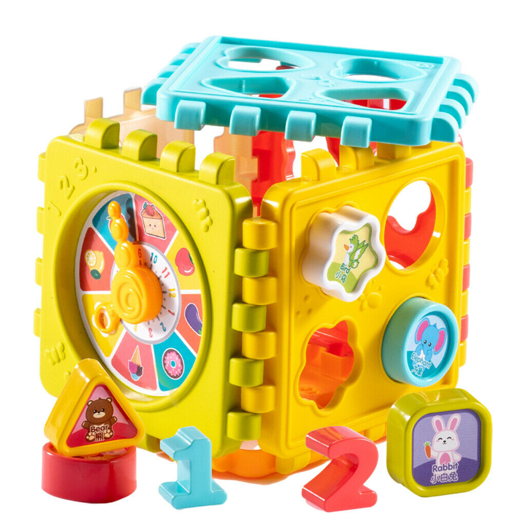 Plastic Number and Shape Building Blocks Montessori Sorter Puzzle Toys