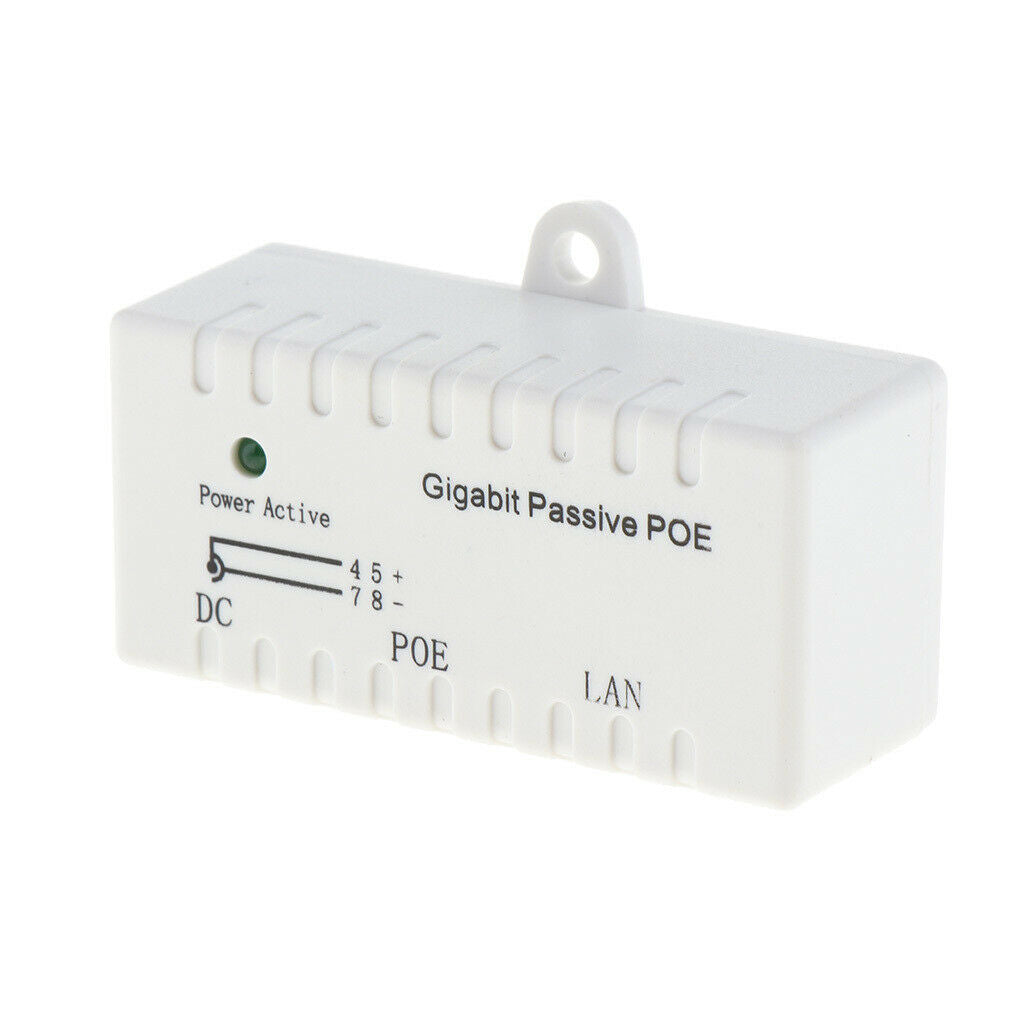 10 Pcs PoE Injector Power Over Ethernet-RJ45 Data DC12-52V White