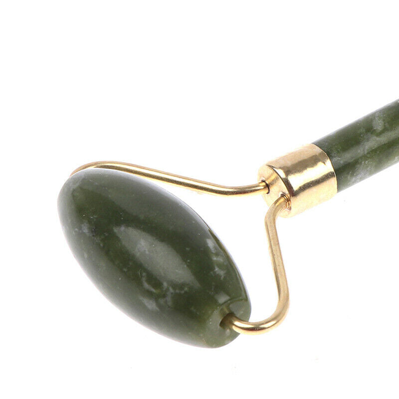 Ladies Natural Rose Quartz Facial Neck Body Jade Stone Roller Face Ma^DD