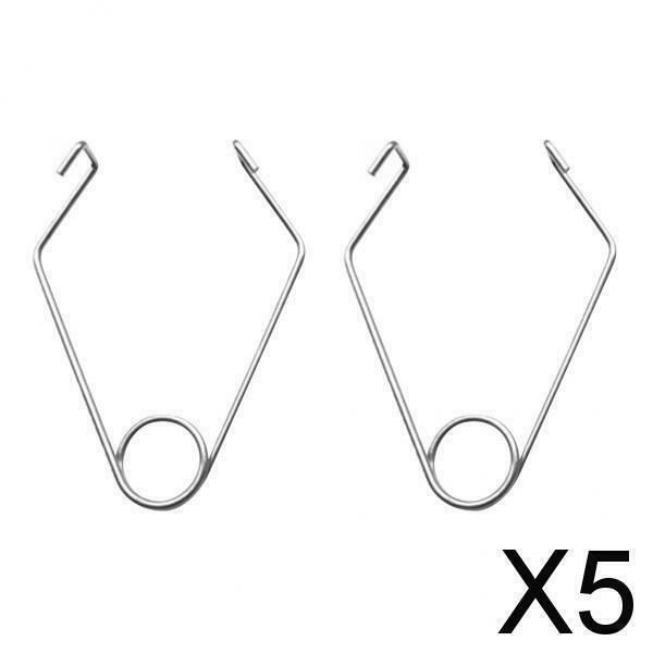 5X 2pcs Stainless Steel Fastener Buckle Clamp Clip For Climbing Rope Protection