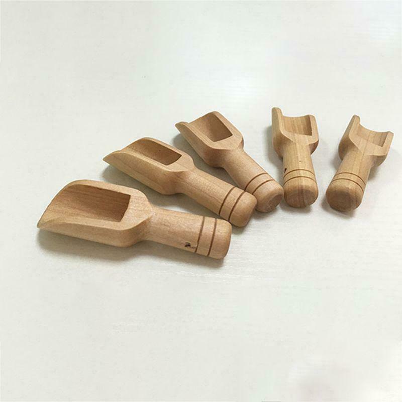 Wood Small Little Mini Wooden Spoon Scoop Salt Sugar Condiment Cooking Tools