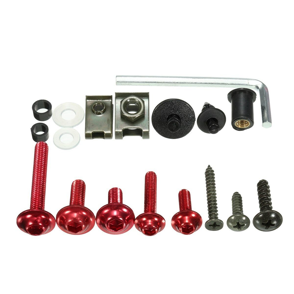223Pcs Motorcycle Mixed Bolts Rivets Nuts Fairing Bolt Windscreen Fasteners Kit