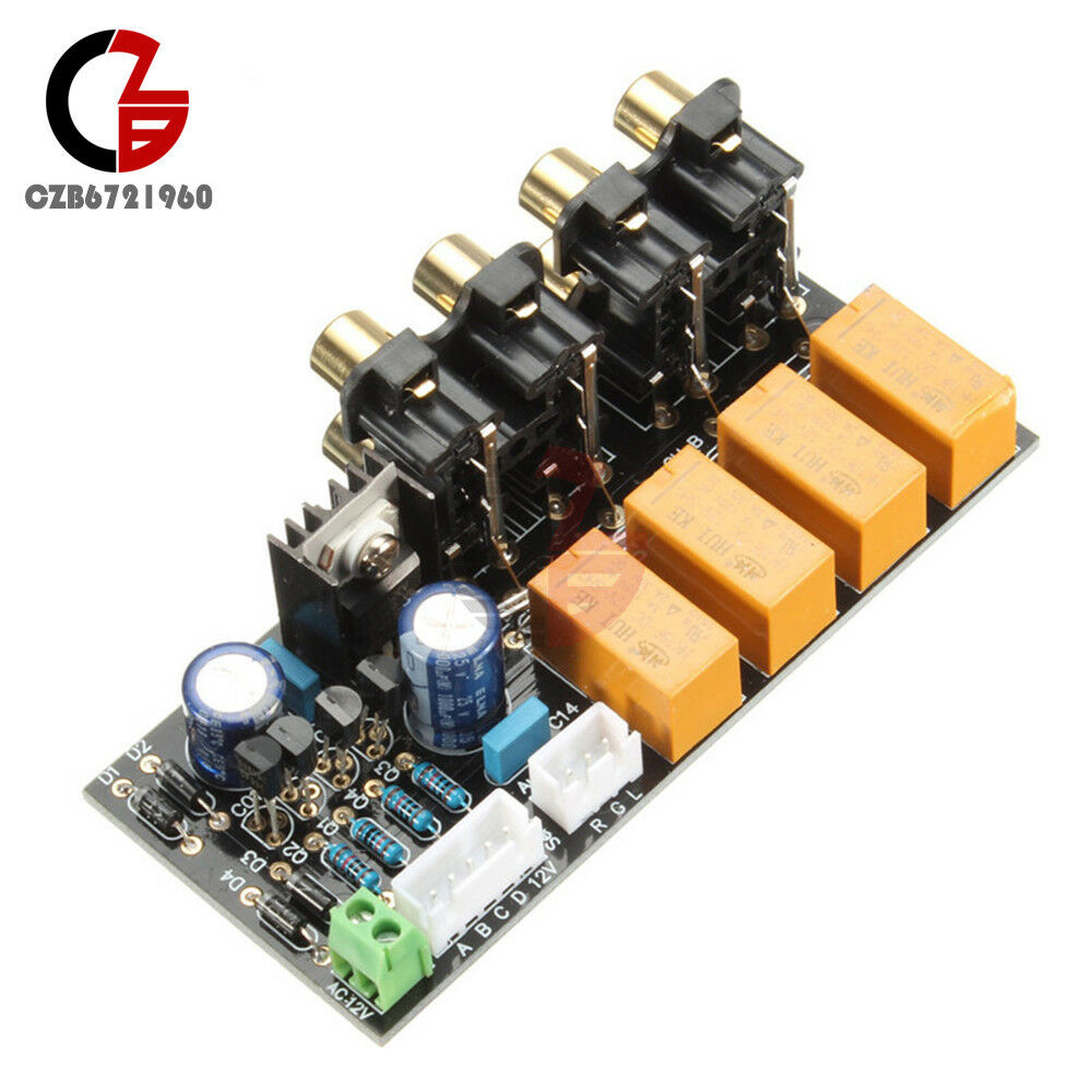 Audio Input Signal Selector Relay Board/Signal Switching Amplifier Board + RCA