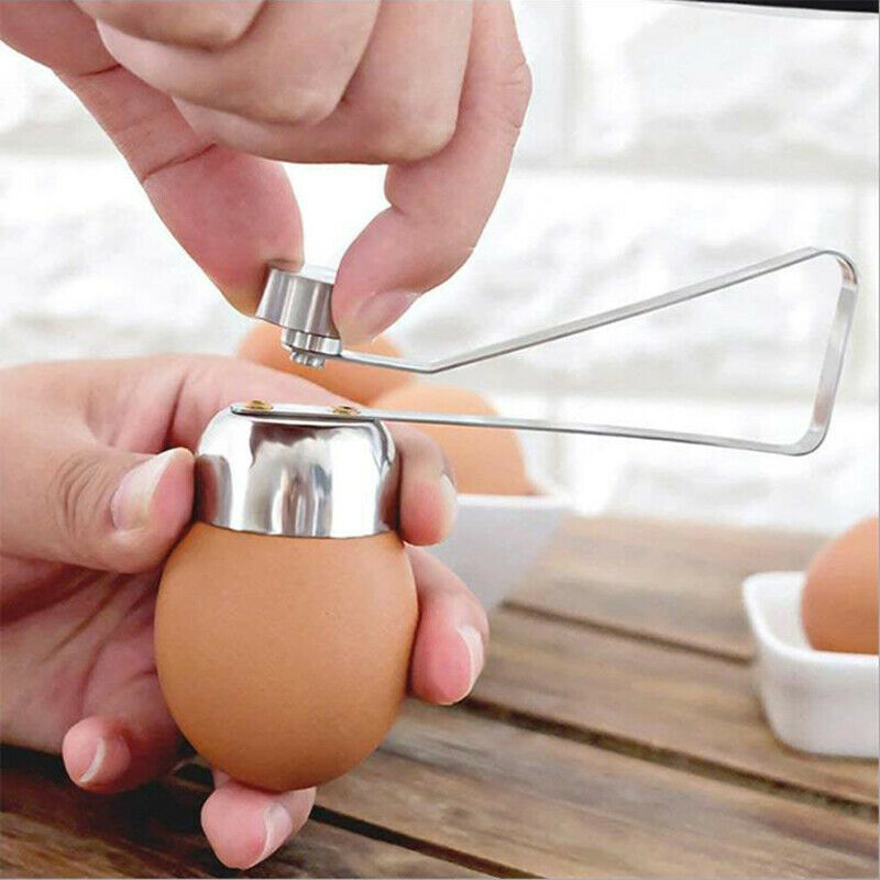 Stainless Steel Egg Topper Cutter Shell Opener Boiled Raw Egg Open ScissorsS Lt